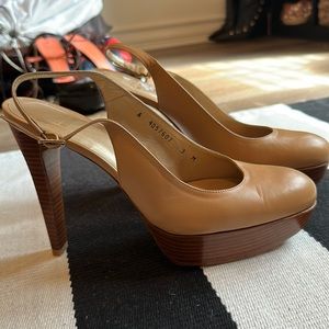 Stuart Weitzman platform sling backs
